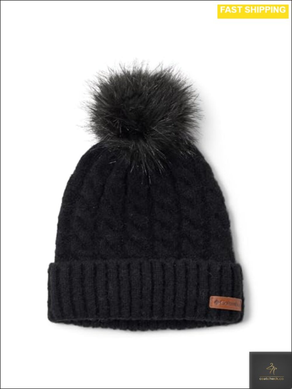 Winter Blur II Beanie Double-Layered Fleece-Lined Knit Pom-Pom Cold Weather Hat